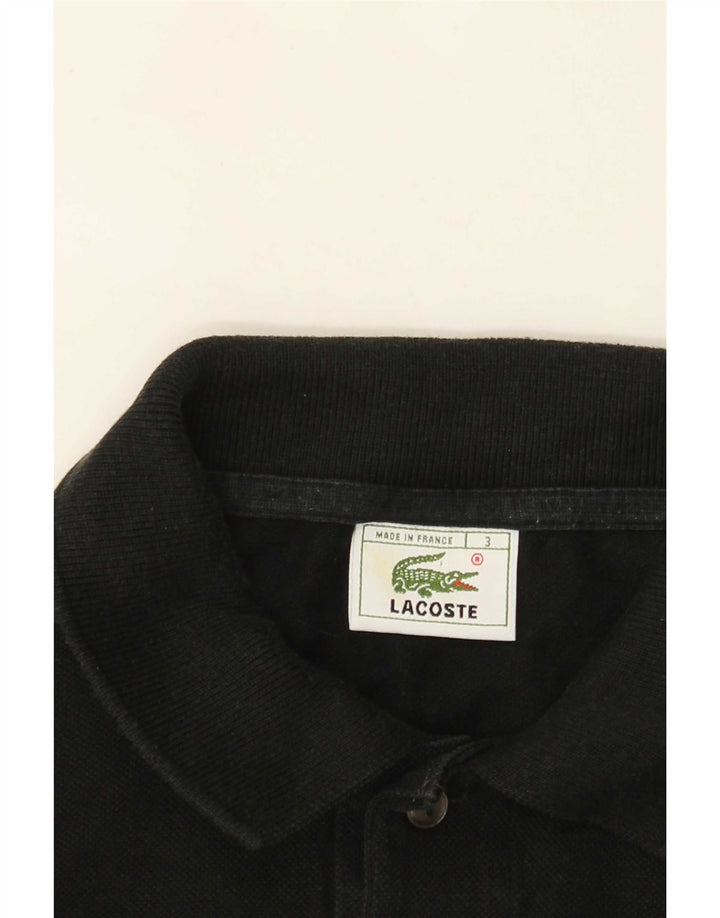 Lacoste Herren-Langarm-Poloshirt, Größe 3, klein, Schwarz