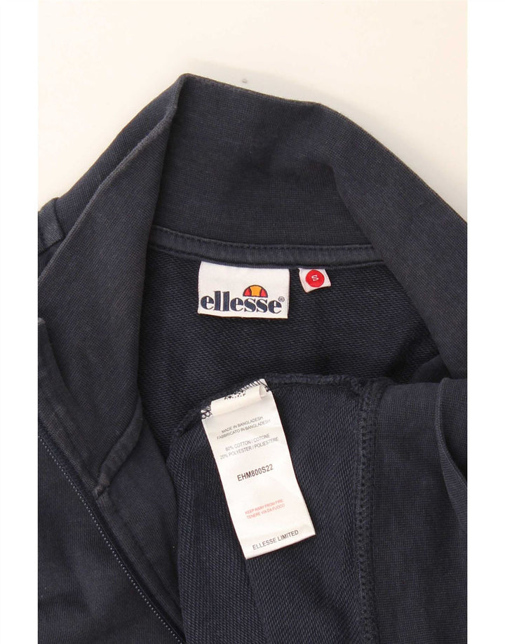 Ellesse Herren-Trainingsanzug-Oberteil, Jacke, klein, marineblau, Colourblock-Baumwolle