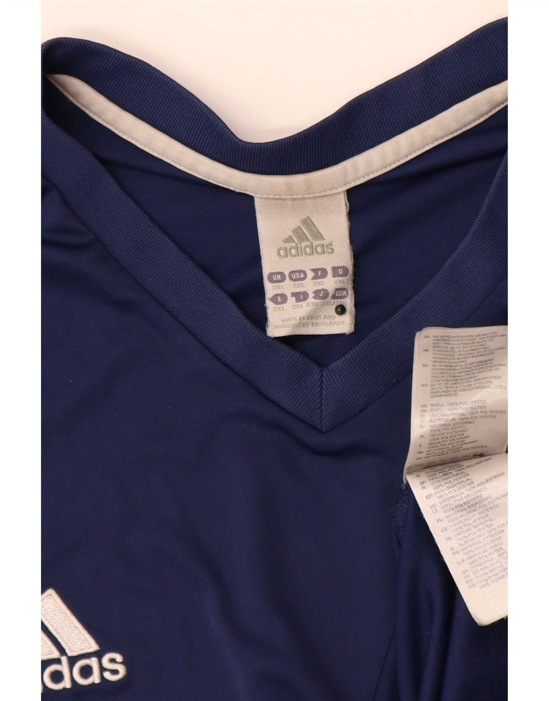 Adidas Herren T-Shirt Top 2XL Marineblau Polyester