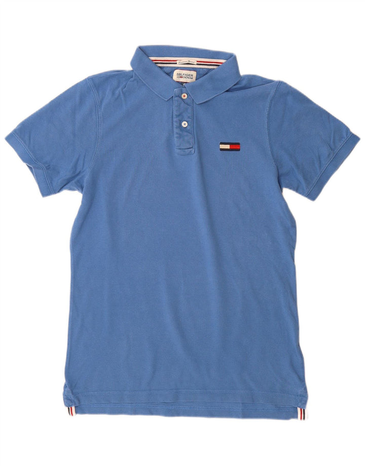 Tommy Hilfiger Herren-Poloshirt, große blaue Baumwolle