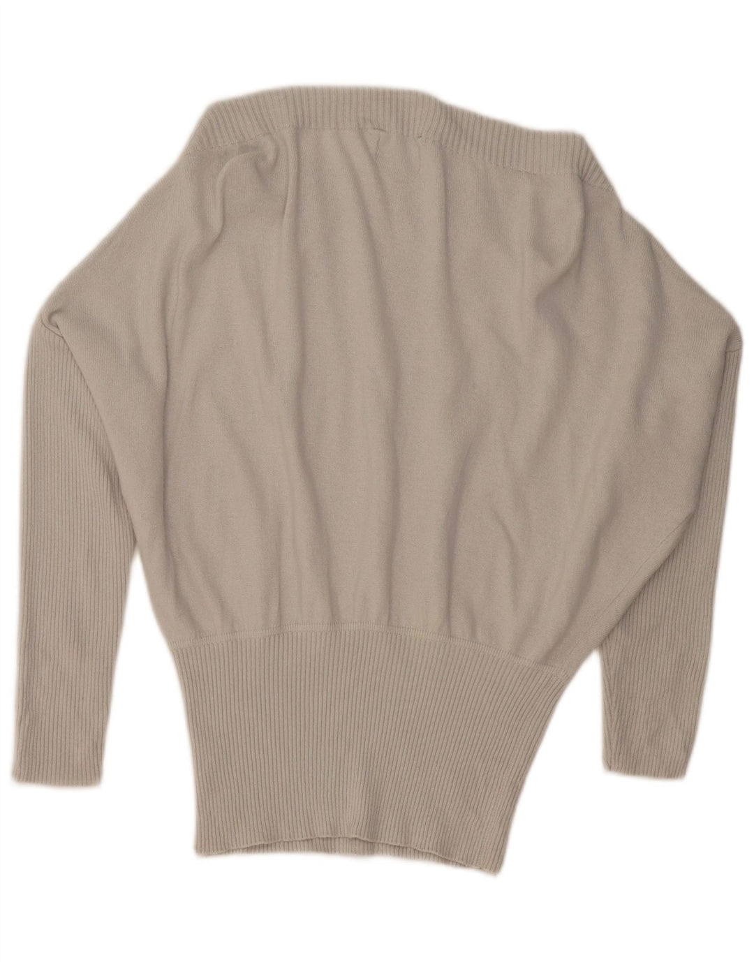 SISLEY Damen-Pullover mit Fledermausärmeln und U-Boot-Ausschnitt, Gr. 10, Größe S, Grau, Polyamid
