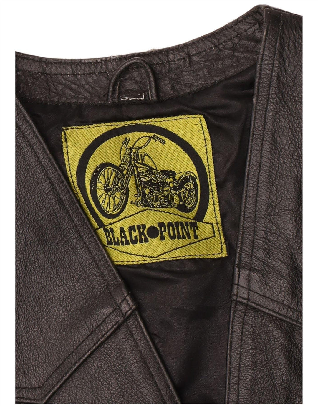 Vintage Herren Western Lederweste Klein Schwarz