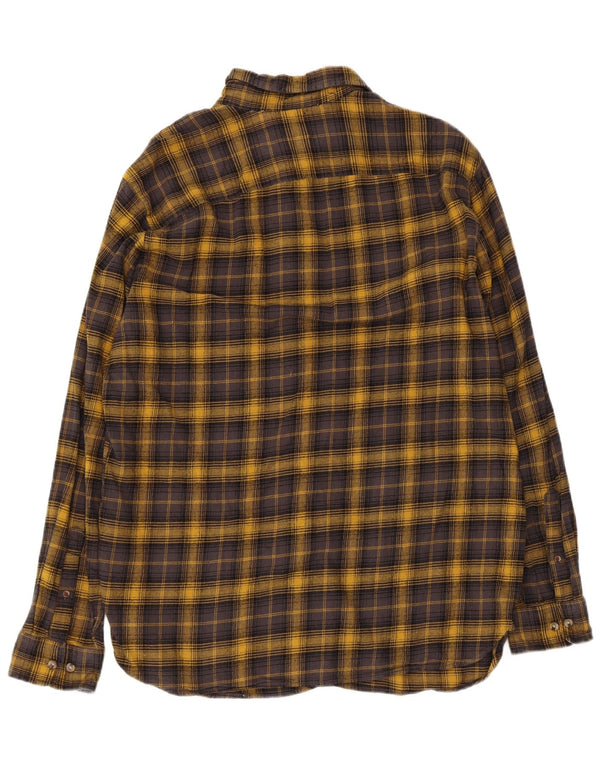 Jack & Jones Herren Premium Flanellhemd XL, gelb kariert, Baumwolle
