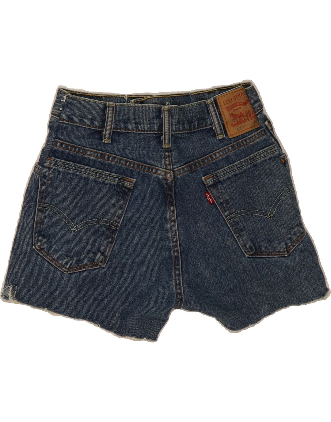 LEVI'S Womens 517 Denim Shorts W30 Medium Navy Blue Cotton Vintage Levi's and Second-Hand Levi's from Messina Hembry 