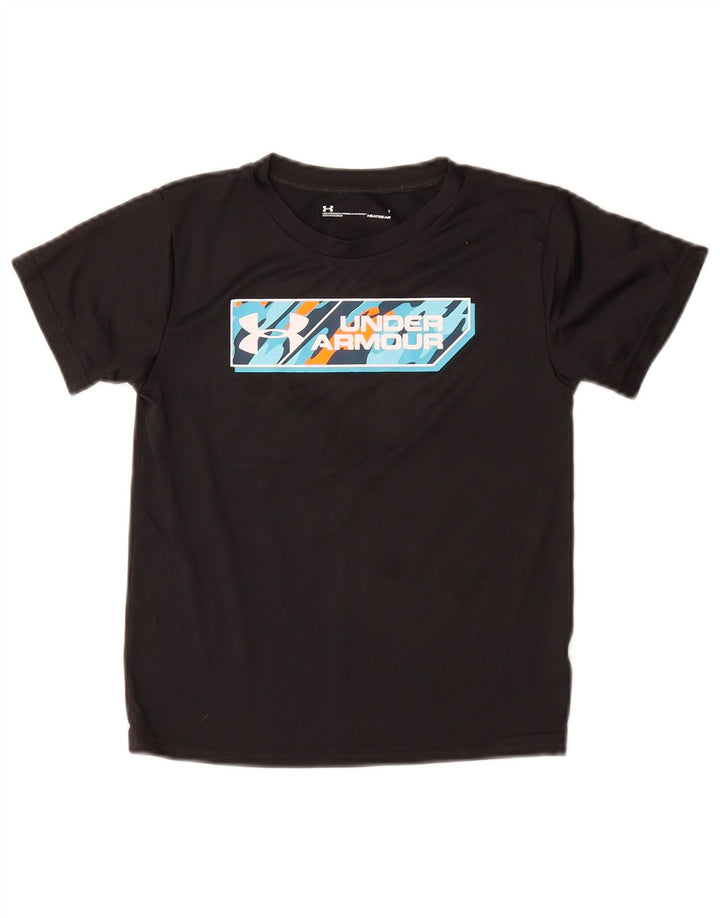 UNDER ARMOUR Jungen Heat Gear Graphic T-Shirt Top 6–7 Jahre Schwarz