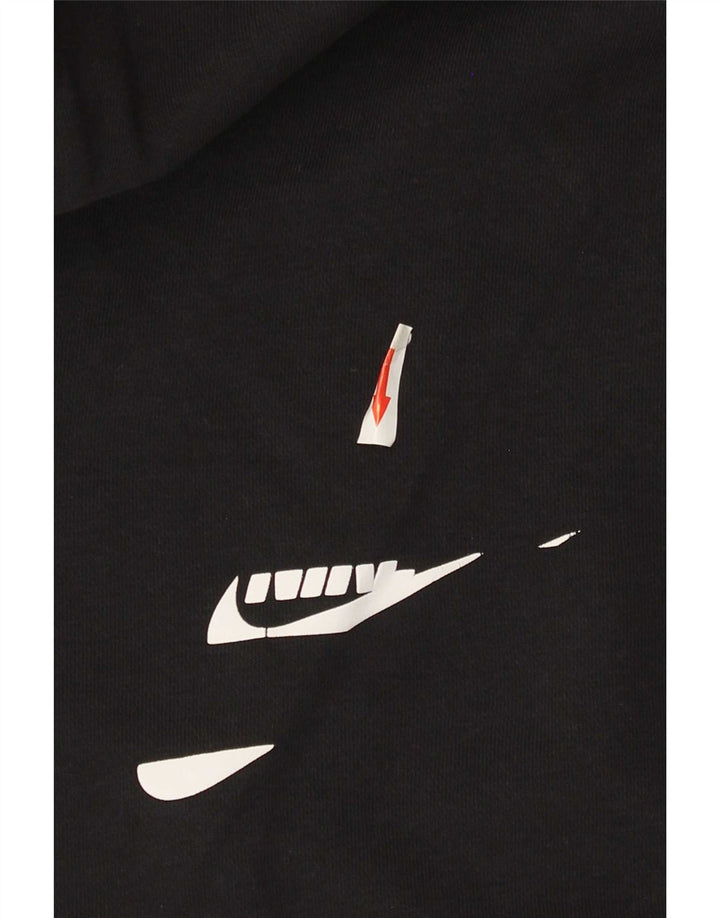 Nike Herren-Kapuzenpullover mit Grafik, mittelschwarz, Baumwolle