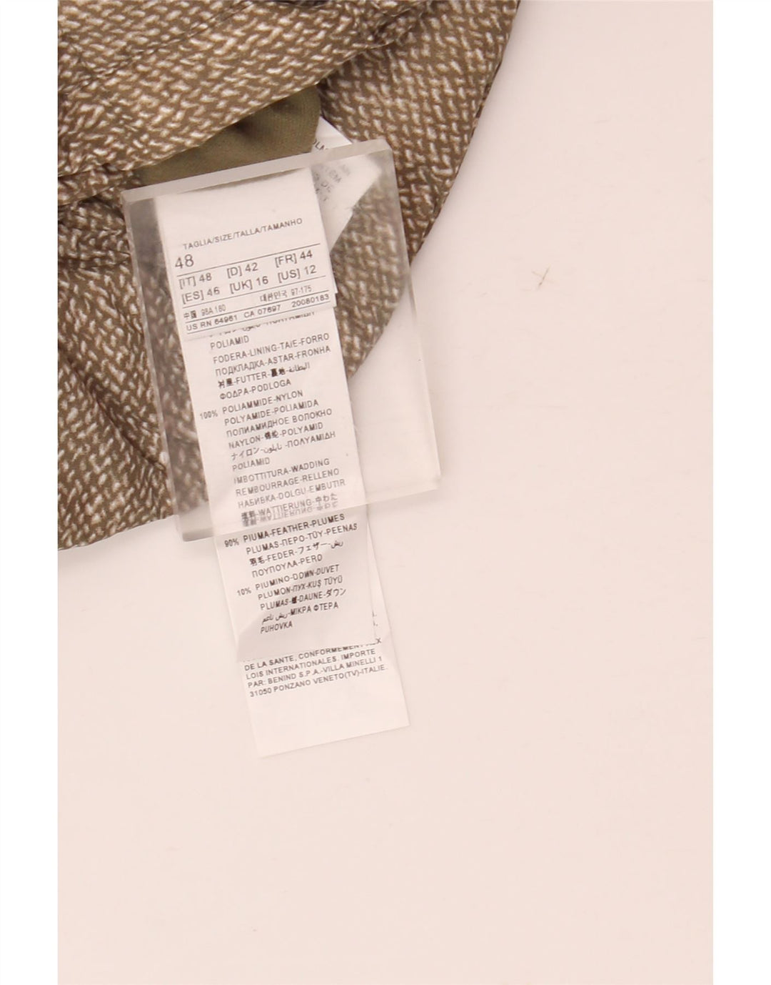 Benetton Damen Reversible Wattierte Jacke UK 16 Large Grün Polyamid