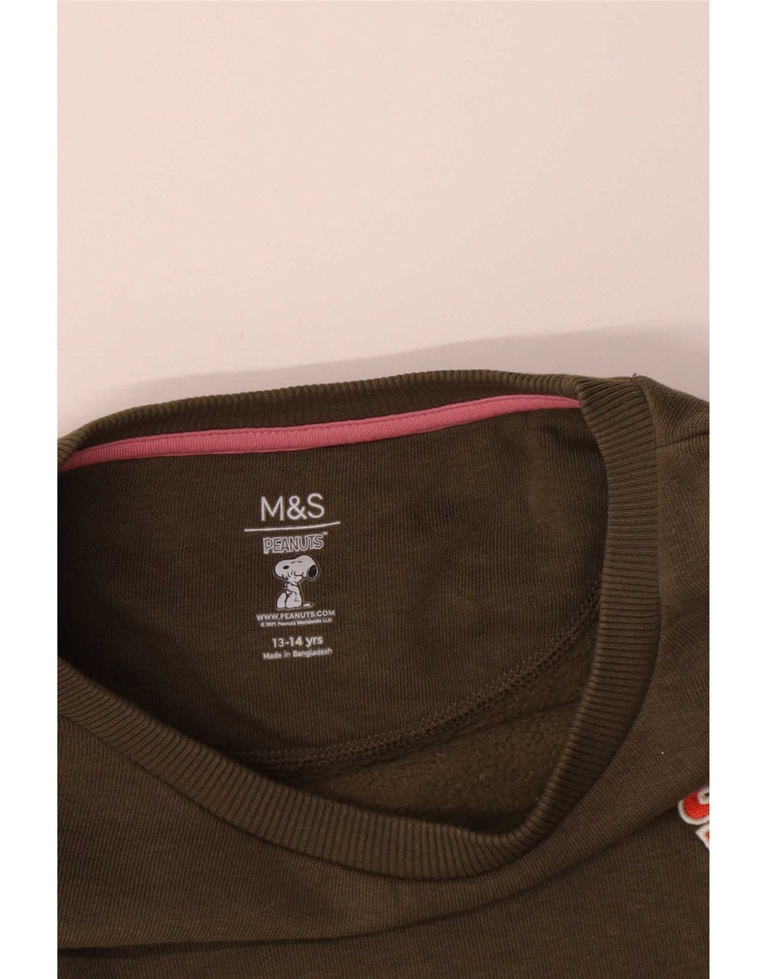 Marks & Spencer Peanuts Sweatshirt für Mädchen, 13–14 Jahre, Khaki