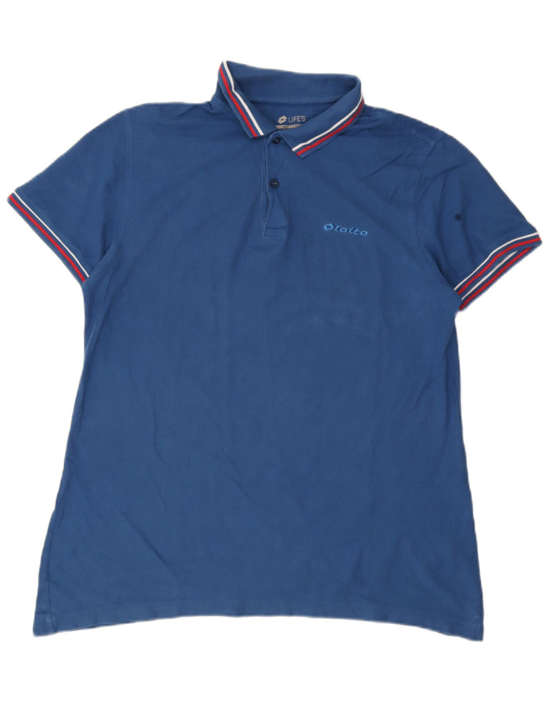 Lotto Herren-Poloshirt, groß, blaue Baumwolle