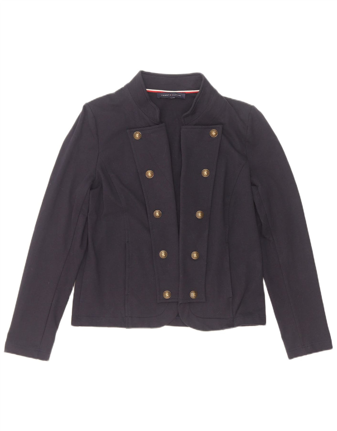 Tommy Hilfiger Damen Bomberjacke UK 14 Mittelmarineblaue Baumwolle