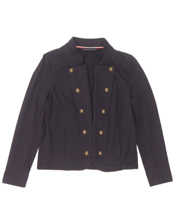 Tommy Hilfiger Damen Bomberjacke UK 14 Mittelmarineblaue Baumwolle