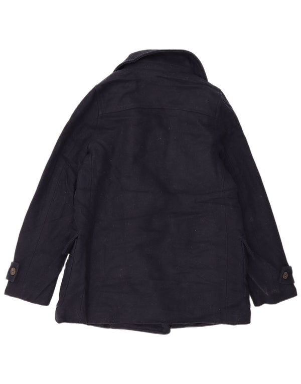 Jack Wills Damen Pea Coat UK 12 Medium Marineblaue Wolle