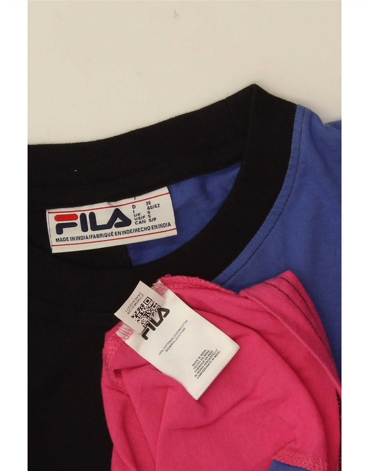 Fila Herren-T-Shirt mit Grafik, Größe S, mehrfarbig, Colourblock-Baumwolle