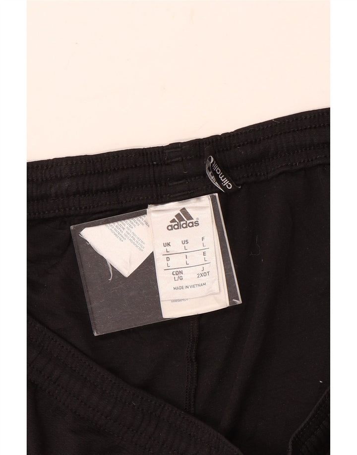Adidas Herren Climalite Sportshorts, groß, schwarzes Farbblock-Polyester