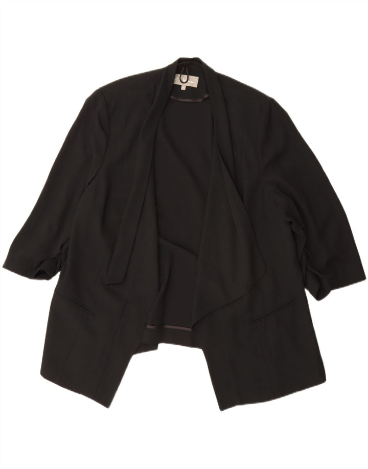 Marks & Spencer Damen-Blazer mit 3/4-Ärmeln, offen, Gr. 20, 2XL, Schwarz