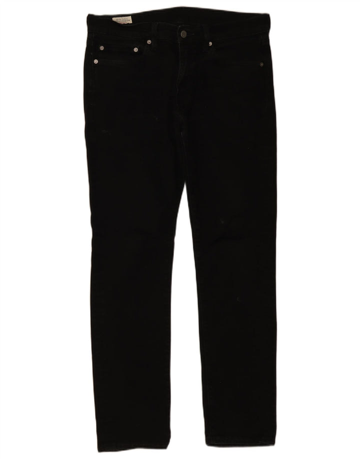 Levi's Herren 511 Slim Jeans W32 L32 schwarze Baumwolle