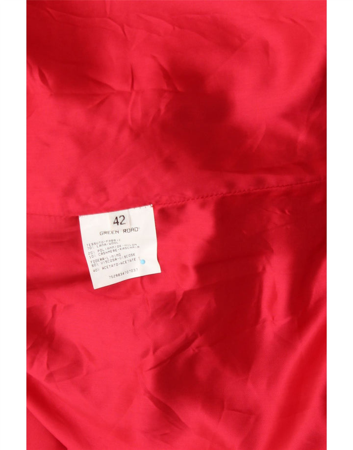 VINTAGE Womens Overcoat EU 42 Large Red Wool Vintage Vintage and Second-Hand Vintage from Messina Hembry 