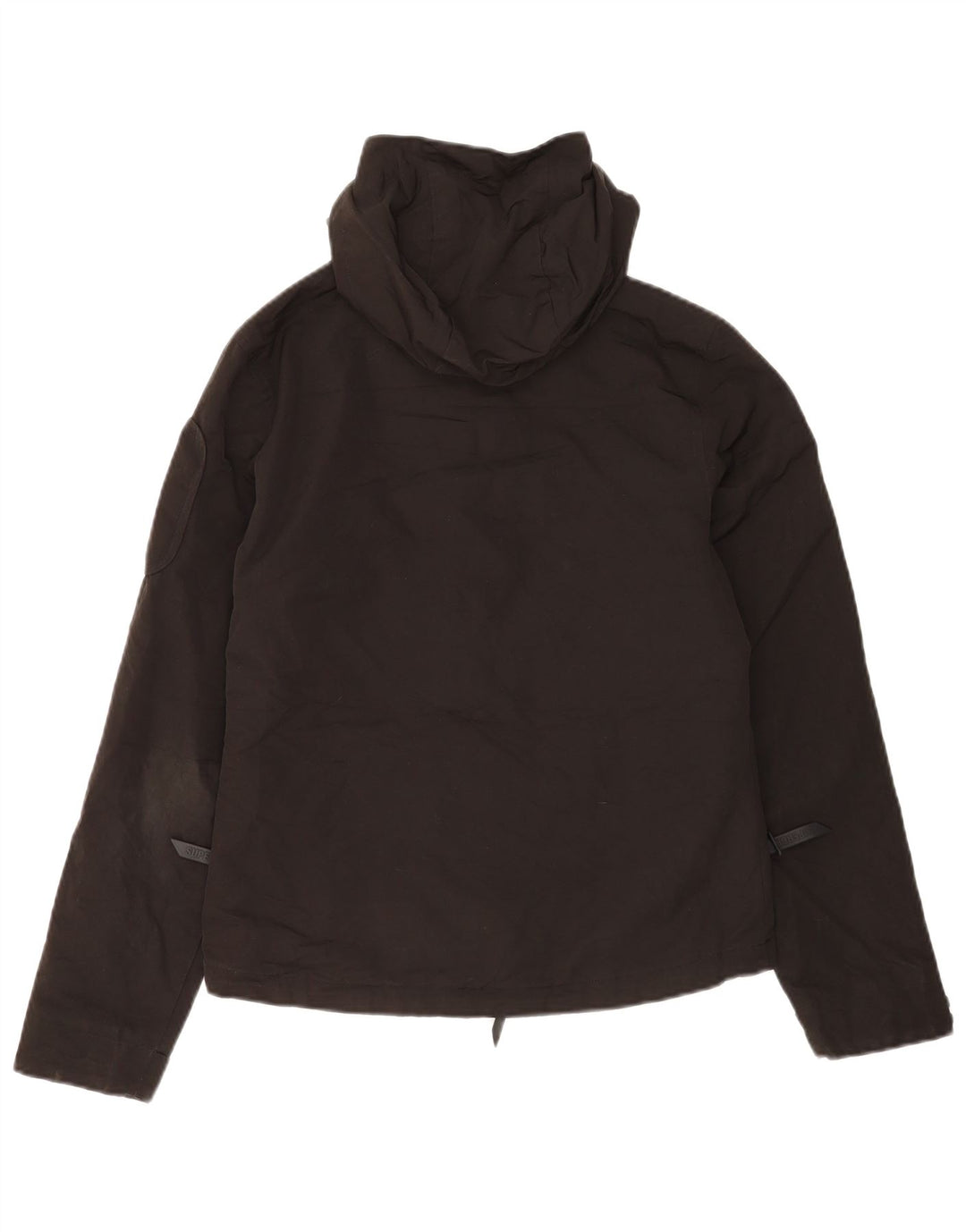 Superdry Damen-Regenjacke mit grafischer Kapuze, UK 8, Größe S, Schwarz, Polyester