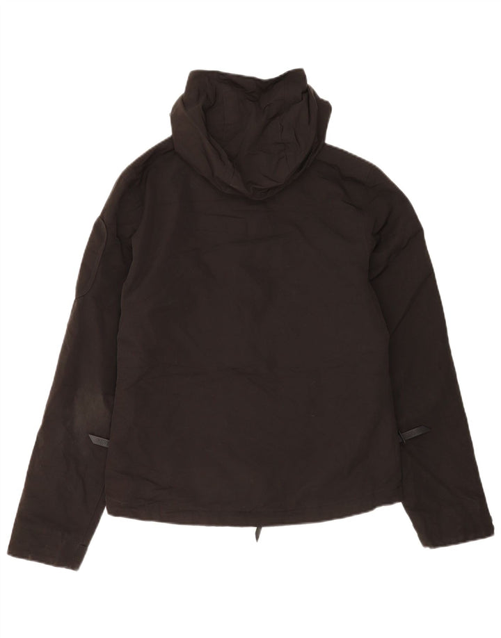 Superdry Damen-Regenjacke mit grafischer Kapuze, UK 8, Größe S, Schwarz, Polyester