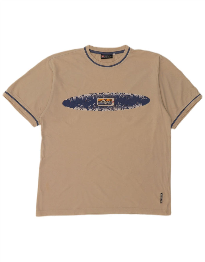 LOTTO Herren-T-Shirt mit Grafik, mittelbeige Baumwolle