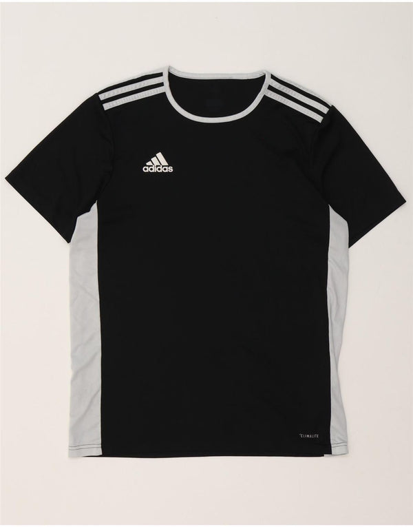 Adidas Herren Climalite T-Shirt Top Medium Schwarz Colourblock Polyester