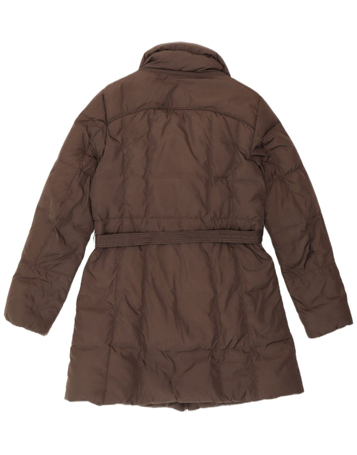 Geox Damen Wattierter Mantel UK 14 Large Braun Polyester