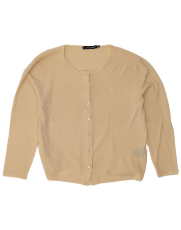 Ralph Lauren Damen Crop Bolero Pullover UK 16 Large Off White Wool