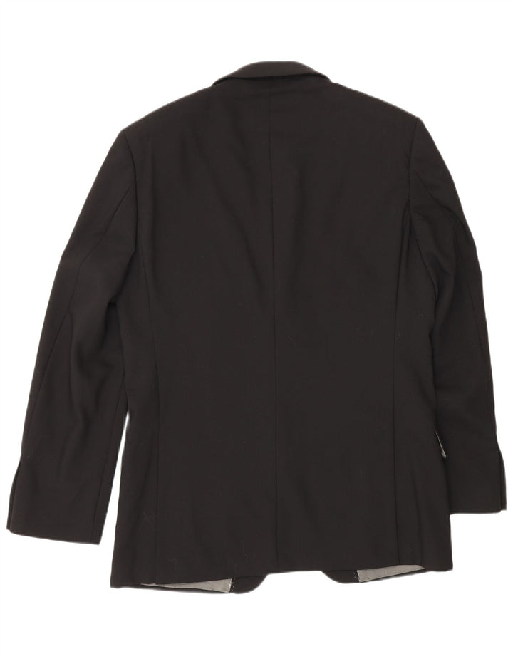 Pierre Cardin Herren-Blazer mit 2 Knöpfen, UK 38, mittelschwarze Wolle