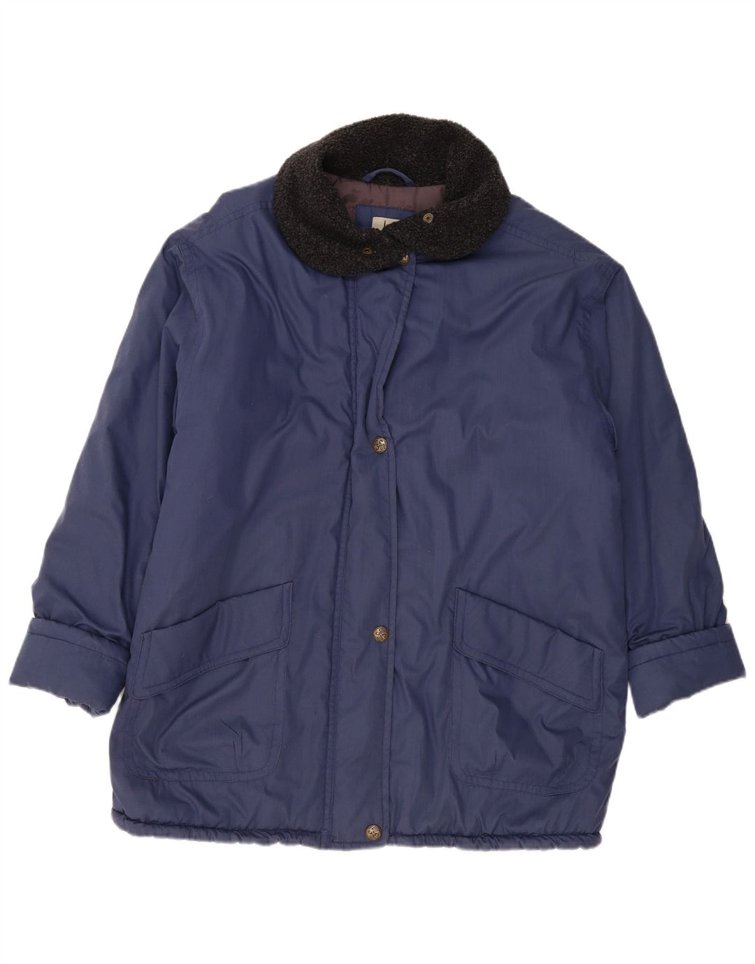 VINTAGE Damen Windjacke UK 20 2XL Marineblau Polyester