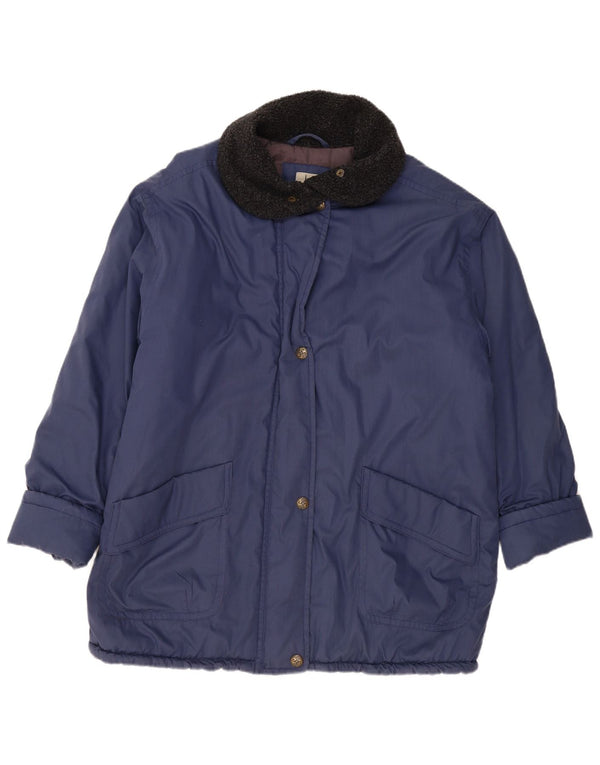 VINTAGE Damen Windjacke UK 20 2XL Marineblau Polyester