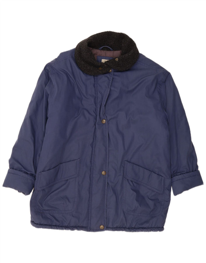 VINTAGE Damen Windjacke UK 20 2XL Marineblau Polyester