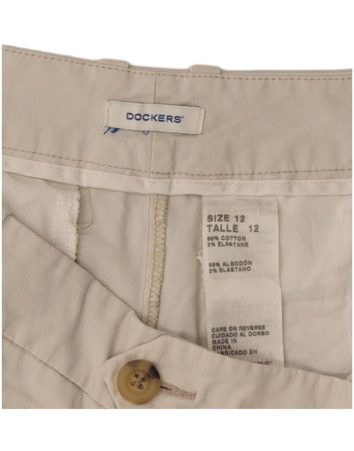 Dockers Damen Chino-Shorts US 12 Large W36 Beige Baumwolle