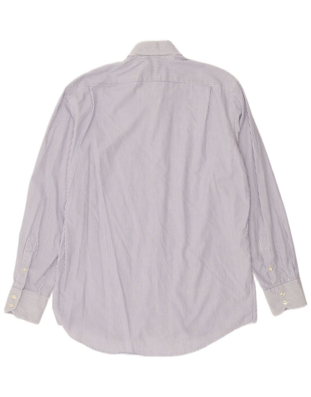 Lacoste Herrenhemd Größe 40 Mittelmarineblau gestreifte Baumwolle