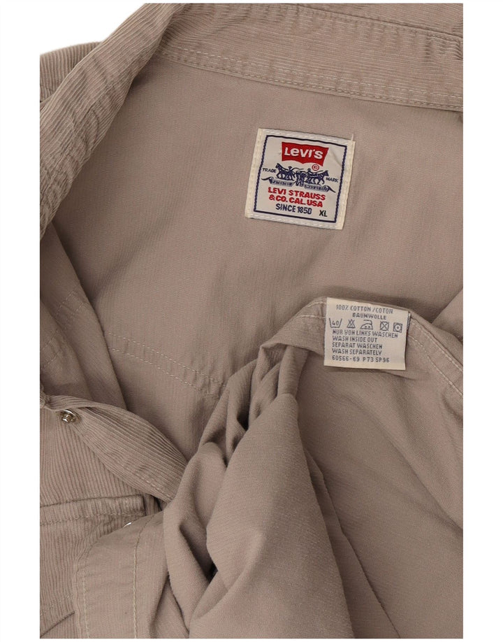 Levi's Herren-Cordhemd XL aus grauer Baumwolle