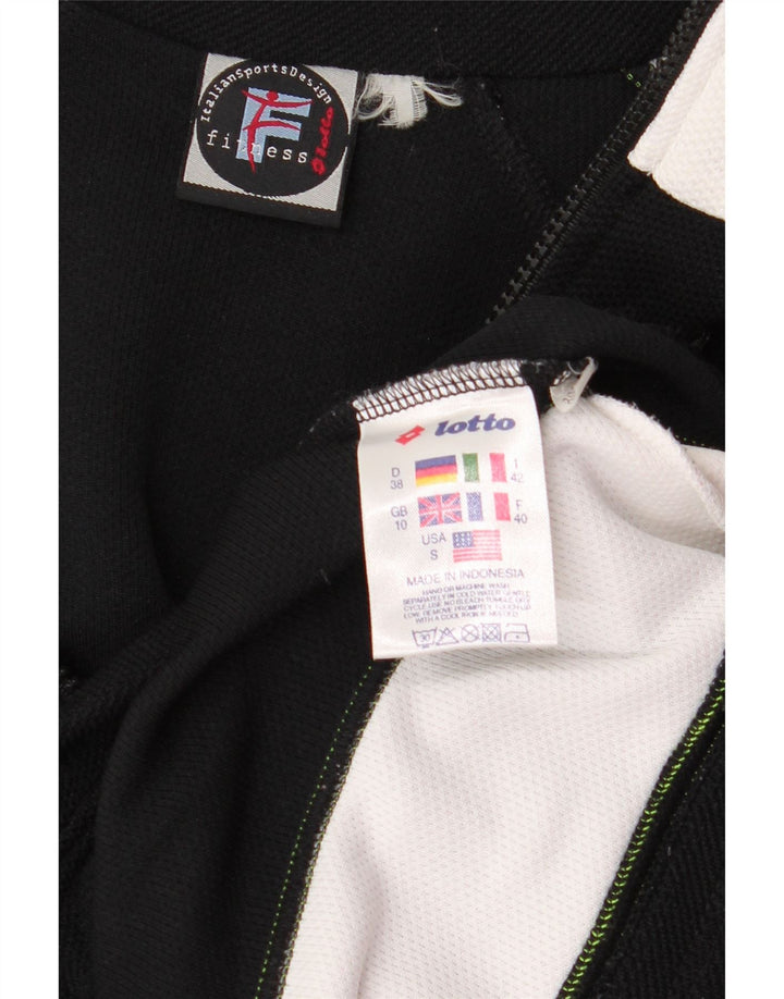 Übergroße Trainingsjacke für Damen von Lotto, Gr. 10, Größe S, Schwarz, Farbblock
