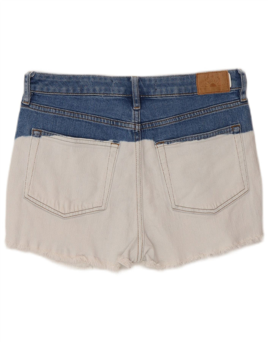 SUPERDRY Womens Denim Shorts W29 Medium  Blue Colourblock