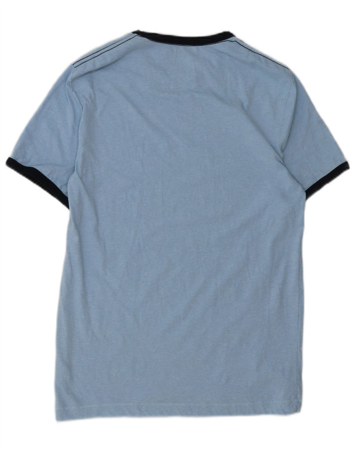 FRENCH CONNECTION Herren T-Shirt Top Small Blau Baumwolle