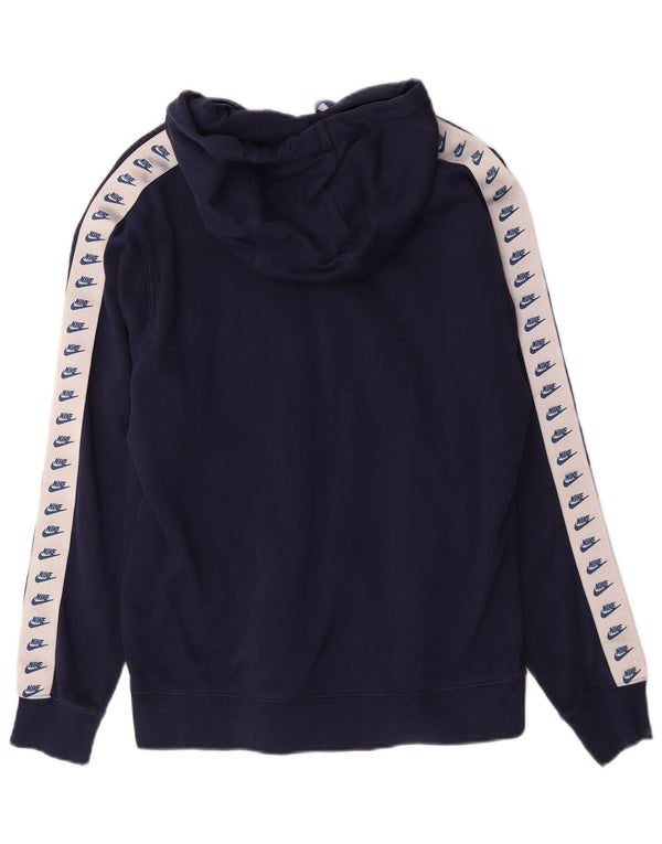 Nike Herren-Kapuzenpullover mit Grafik, Größe S, marineblau, Colourblock-Baumwolle