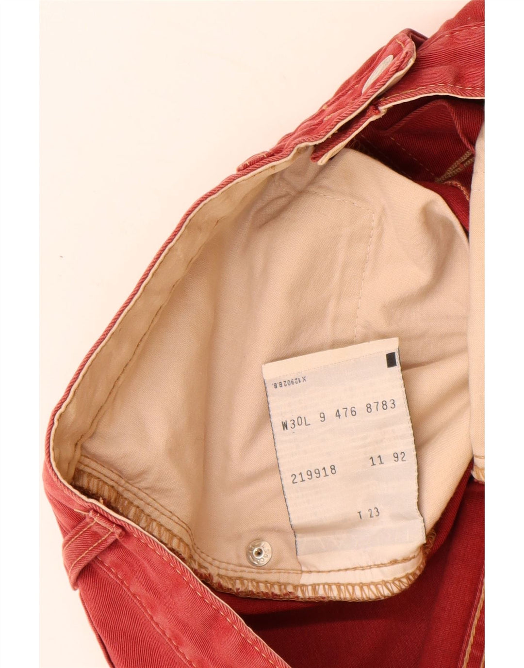 LEVI'S Herren 476 Jeansshorts W30 mittelrote Baumwolle