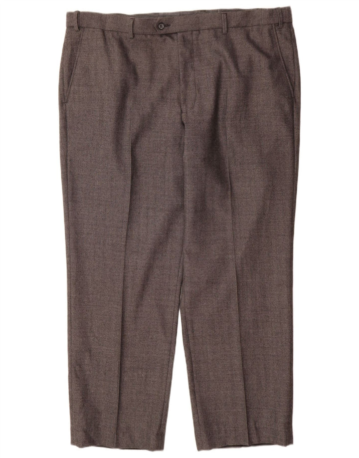 Marks & Spencer Herren-Anzughose, gerade, normale Passform, W40, L29, graue Wolle