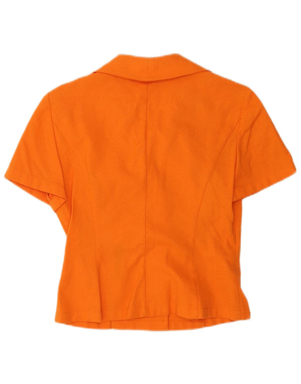 Accento By Marzotto Damen Kurzarm-Cardigan-Oberteil UK 10 Small Orange