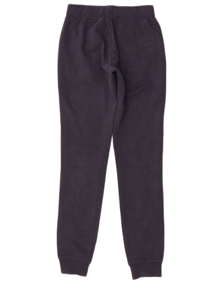 REEBOK Damen Trainingshose Jogger UK 0/2 2XS Marineblau Baumwolle