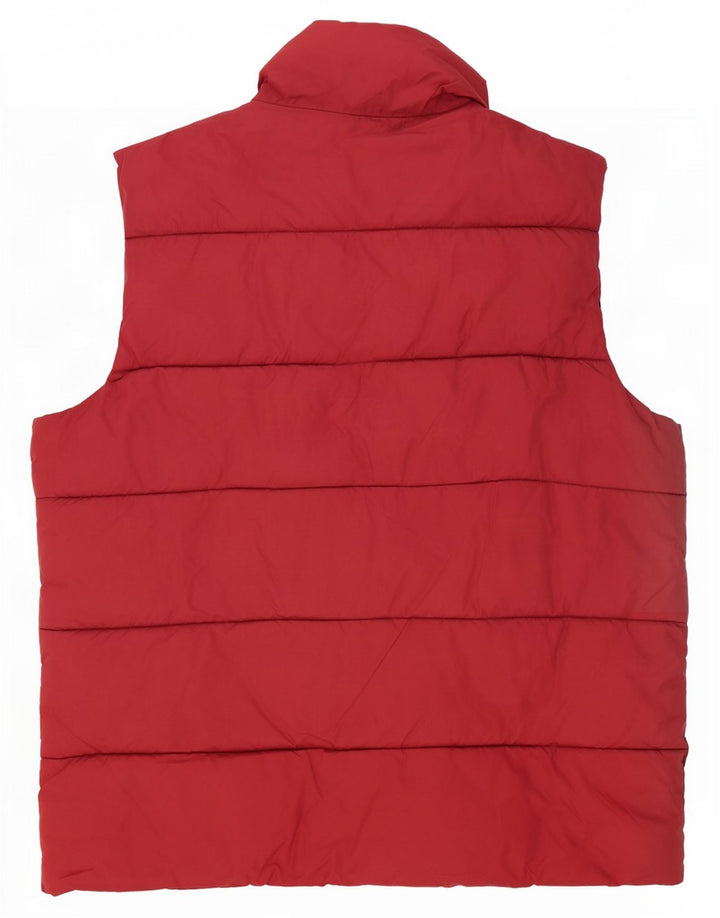 Kappa Herren Wattierte Weste UK 40 Large Rot Polyamid