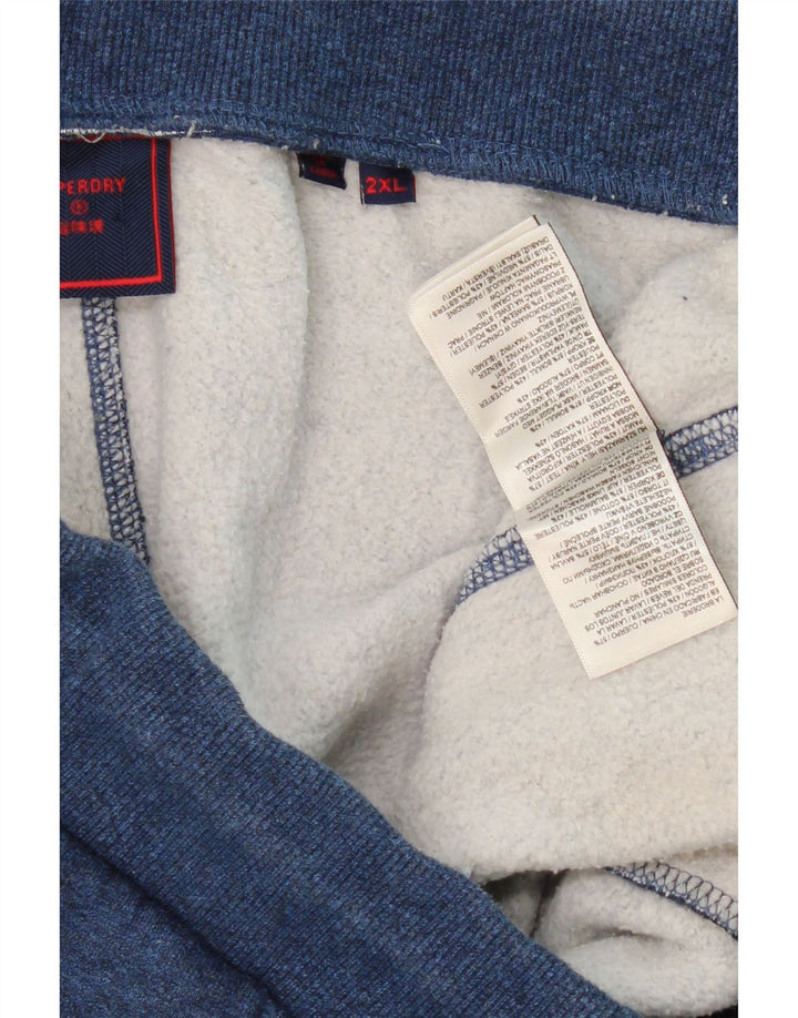 SUPERDRY Herren-Trainingshose, Jogginghose, Größe 2XL, Blau, Baumwolle