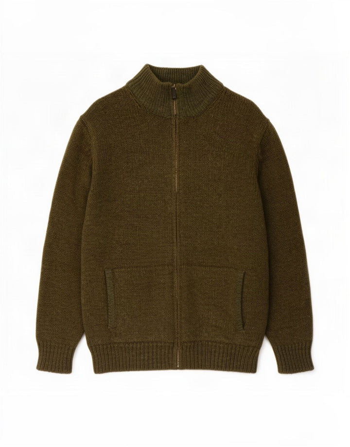 L.L.Bean Herren-Strickjacke, groß, grüne Lammwolle