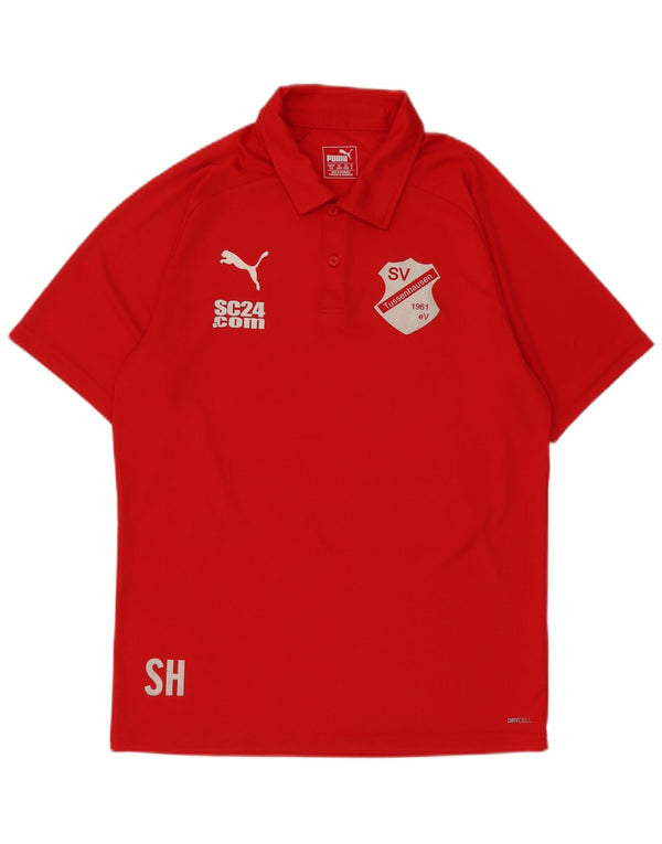 Puma Herren Poloshirt mit Grafik, mittelrot