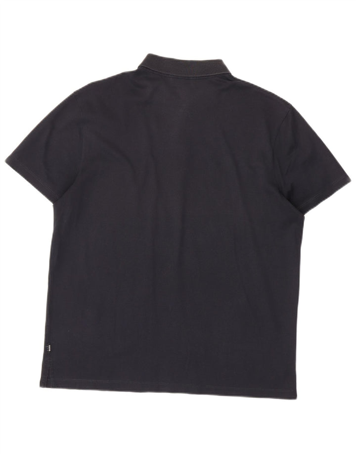 Hugo Boss Herren-Poloshirt mit normaler Passform, Mittelschwarz