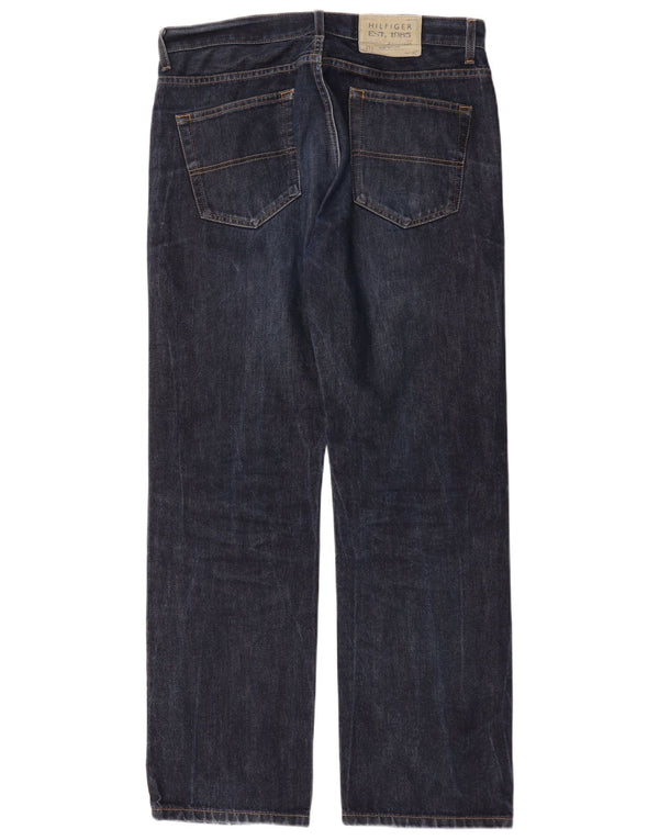 Tommy Hilfiger Herren Straight Jeans W32 L32 Marineblau Baumwolle