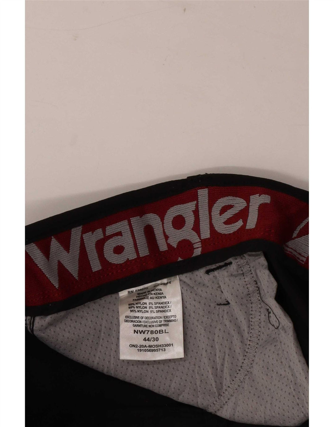 Wrangler Herren gerade Cargohose W44 L30 schwarzes Nylon
