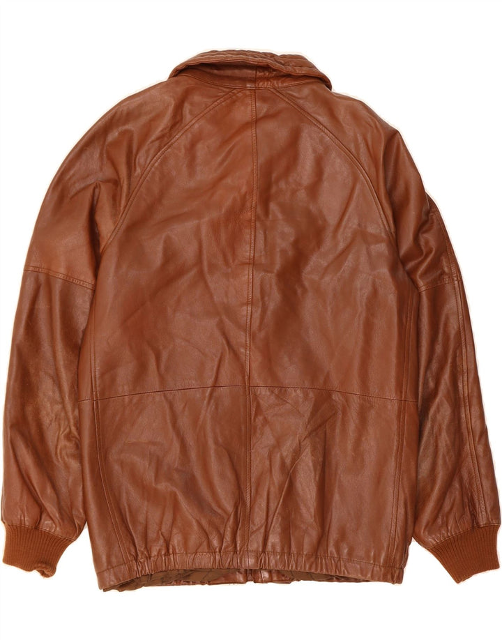 VINTAGE Mens Leather Jacket UK 38 Medium Brown Leather Vintage Vintage and Second-Hand Vintage from Messina Hembry 